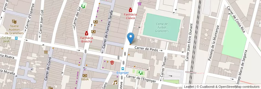 Mapa de ubicacion de Bar Javi's 2 en 西班牙, Catalunya, Barcelona, Vallès Oriental, Granollers.