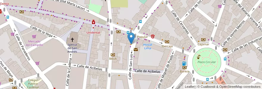 Mapa de ubicacion de Bar Jessica en スペイン, カスティーリャ・イ・レオン州, Valladolid, Valladolid.