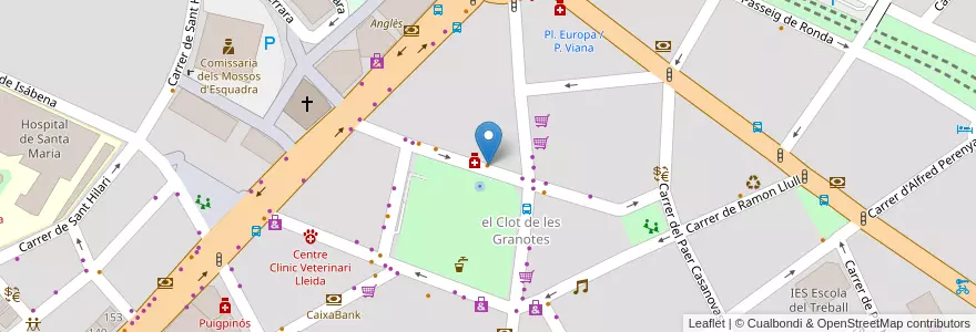 Mapa de ubicacion de Bar Jin Peng en 西班牙, Catalunya, 莱里达, Segrià, 莱里达.