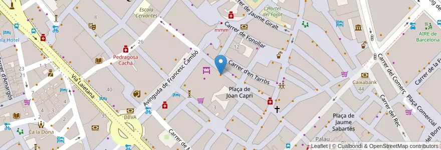 Mapa de ubicacion de Bar Joan en 스페인, Catalunya, Barcelona, Barcelonès, 바르셀로나.