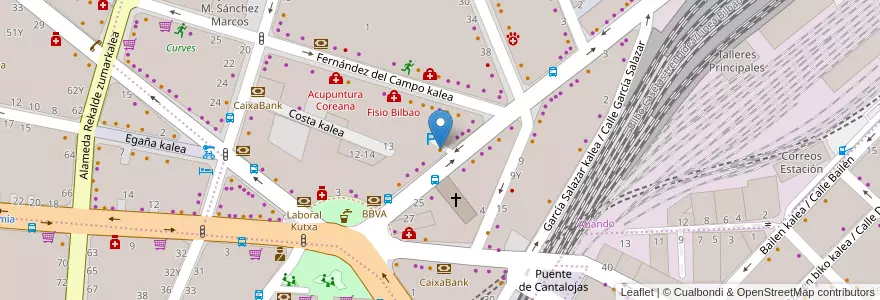Mapa de ubicacion de Bar Jolaset Café en İspanya, Bask Bölgesi, Bizkaia, Bilboaldea, Bilbao.