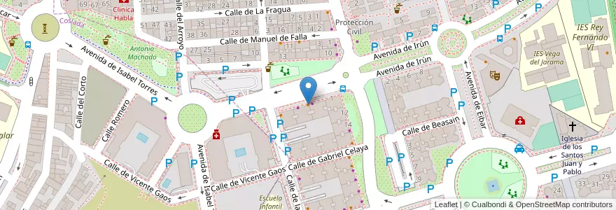 Mapa de ubicacion de Bar Jose en اسپانیا, بخش خودمختار مادرید, بخش خودمختار مادرید, Área Metropolitana De Madrid Y Corredor Del Henares, San Fernando De Henares, Coslada.