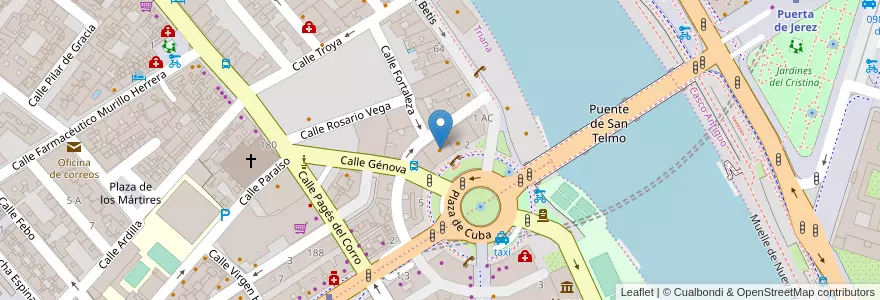 Mapa de ubicacion de Bar José Luís en 스페인, Andalucía, Sevilla, 세비야.