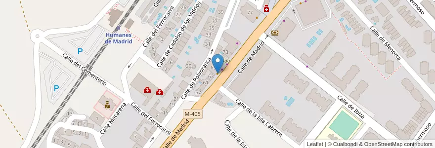 Mapa de ubicacion de Bar Jota Efe en Испания, Мадрид, Мадрид, Comarca Sur, Humanes De Madrid.