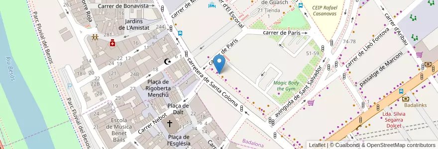 Mapa de ubicacion de Bar Julio en Испания, Каталония, Барселона, Барселонес.