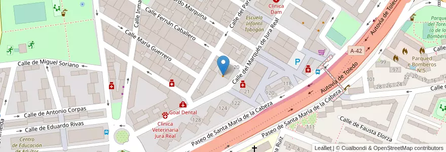 Mapa de ubicacion de Bar Juvi en Испания, Мадрид, Мадрид, Área Metropolitana De Madrid Y Corredor Del Henares, Мадрид.