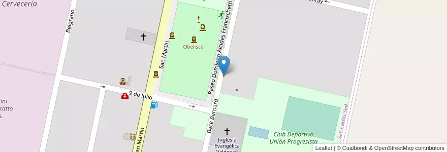 Mapa de ubicacion de Bar Kameraden en 阿根廷, Santa Fe, Departamento Las Colonias, Municipio De San Carlos Sud, San Carlos Sud.