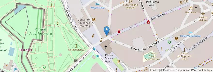 Mapa de ubicacion de Bar Kazuelikas en Испания, Наварра, Наварра, Памплона.