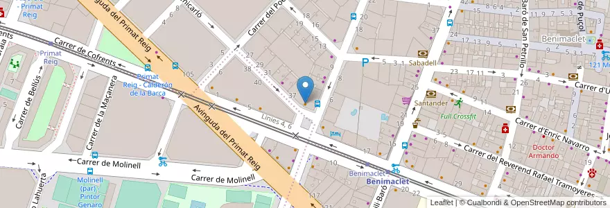 Mapa de ubicacion de Bar Kebap Kurdo en Spanje, Valencia, Valencia, Comarca De València, Valencia.