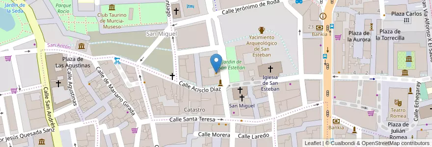 Mapa de ubicacion de Bar Kenedy en スペイン, ムルシア州, ムルシア州, Área Metropolitana De Murcia, Murcia.