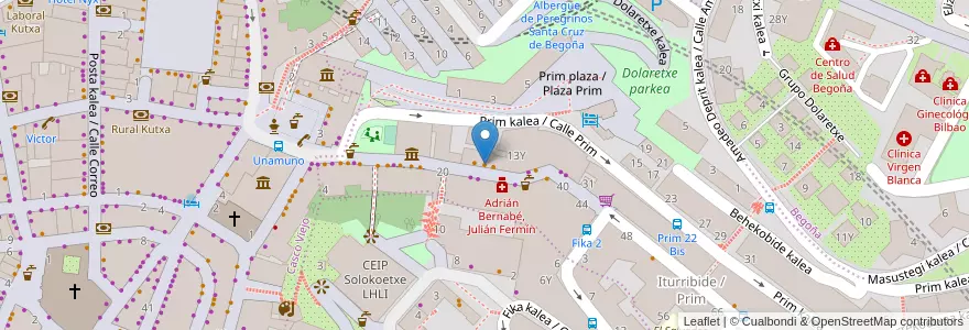 Mapa de ubicacion de Bar Kepa en إسبانيا, إقليم الباسك, Bizkaia, Bilboaldea, بلباو.