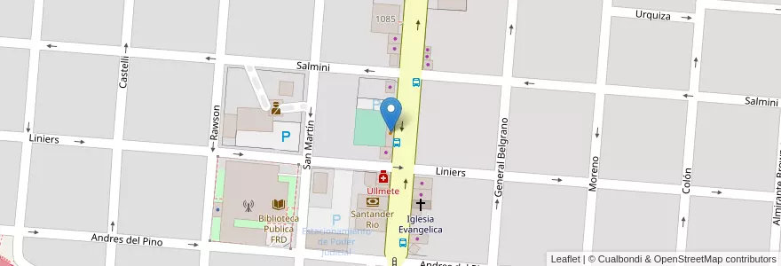 Mapa de ubicacion de Bar, Kiosko de Canchas de futbol 5 en Argentina, Buenos Aires, Partido De Campana.