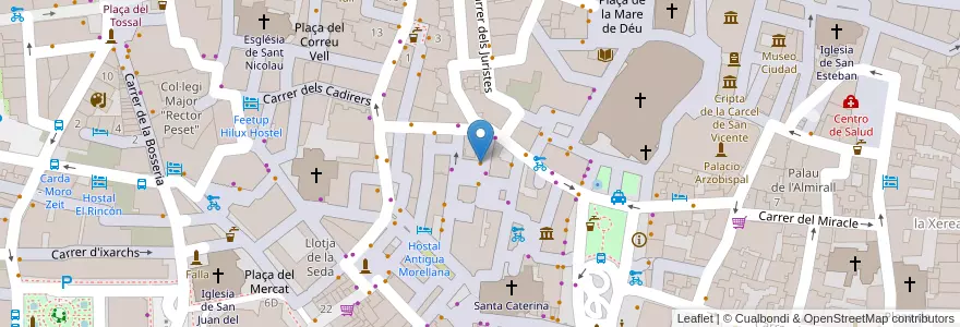 Mapa de ubicacion de Bar & Kitchen en İspanya, Comunitat Valenciana, València / Valencia, Comarca De València, València.