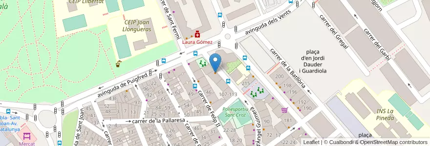 Mapa de ubicacion de Bar Kumhara en Spagna, Catalunya, Barcelona, Barcelonès, Badalona.