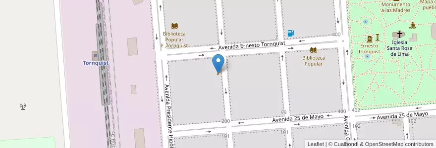 Mapa de ubicacion de Bar Kupinski en Arjantin, Buenos Aires, Partido De Tornquist, Tornquist.