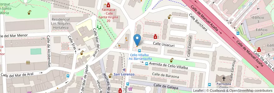 Mapa de ubicacion de bar la barca en Espanha, Comunidade De Madrid, Comunidade De Madrid, Área Metropolitana De Madrid Y Corredor Del Henares, Madrid.