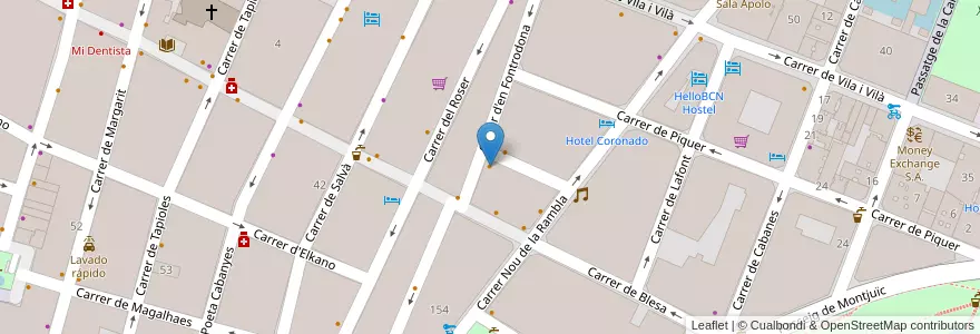 Mapa de ubicacion de Bar La Bota en 西班牙, Catalunya, Barcelona, Barcelonès, Barcelona.