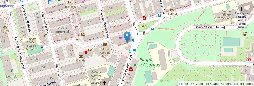 Mapa de ubicacion de Bar La Cabaña en 스페인, Comunidad De Madrid, Comunidad De Madrid, Área Metropolitana De Madrid Y Corredor Del Henares, 마드리드.