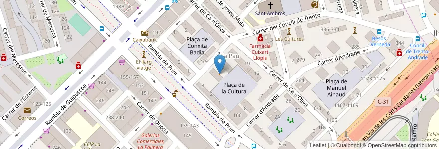 Mapa de ubicacion de Bar La Cantonada en Espanha, Catalunha, Barcelona, Barcelonès, Barcelona.