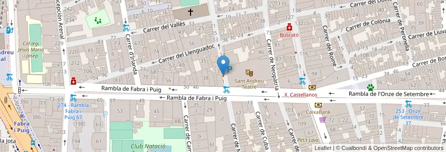 Mapa de ubicacion de Bar La Casa de les Monges en スペイン, カタルーニャ州, Barcelona, バルサルネス, Barcelona.