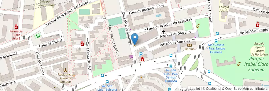 Mapa de ubicacion de Bar la Esquina Latina en إسبانيا, منطقة مدريد, منطقة مدريد, Área Metropolitana De Madrid Y Corredor Del Henares, مدريد.