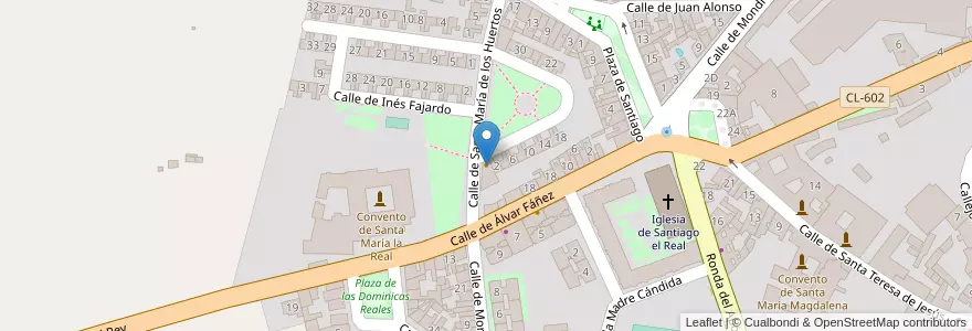 Mapa de ubicacion de Bar La Góndola del Punto Rojo en 西班牙, Castilla Y León, Valladolid, Medina Del Campo.