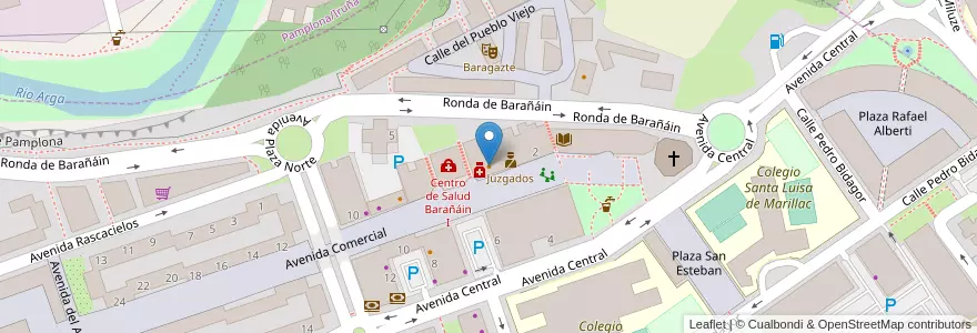 Mapa de ubicacion de Bar La Juli en Espanha, Navarra, Navarra, Barañáin/Barañain.