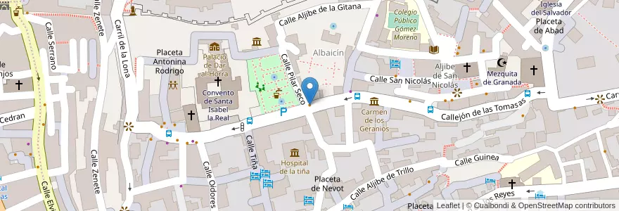 Mapa de ubicacion de Bar La Mancha Chica en Spanien, Andalusien, Granada, Comarca De La Vega De Granada, Granada.