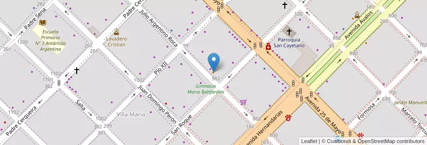 Mapa de ubicacion de Bar La Palmera en Arjantin, Chaco, Departamento San Fernando, Resistencia, Resistencia.