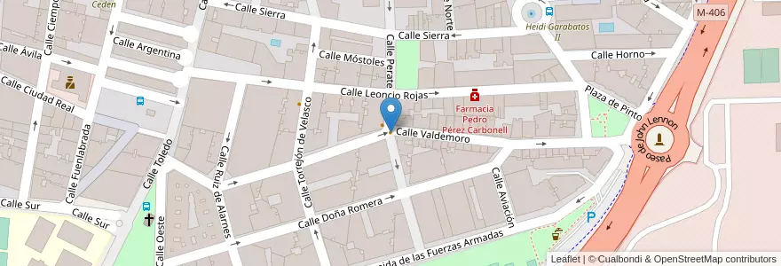 Mapa de ubicacion de Bar La Peña en إسبانيا, منطقة مدريد, منطقة مدريد, Área Metropolitana De Madrid Y Corredor Del Henares, Getafe.