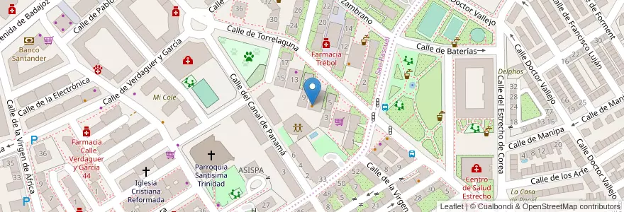 Mapa de ubicacion de Bar La Plaza en إسبانيا, منطقة مدريد, منطقة مدريد, Área Metropolitana De Madrid Y Corredor Del Henares, مدريد.