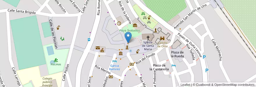 Mapa de ubicacion de Bar La Torre en Espagne, Navarre, Navarre, Olite/Erriberri.