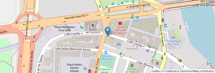 Mapa de ubicacion de Bar La Torre en 스페인, Andalucía, Sevilla, 세비야.