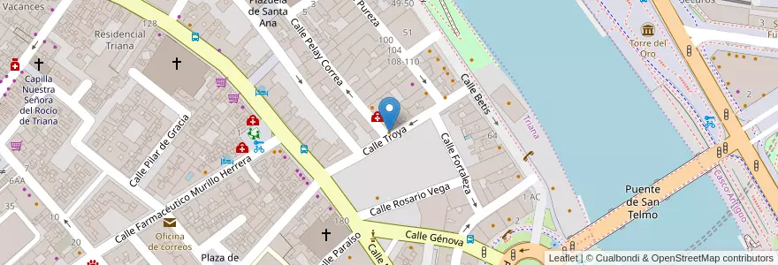 Mapa de ubicacion de Bar La Viña en Испания, Андалусия, Севилья, Севилья.