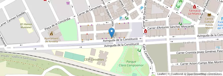Mapa de ubicacion de Bar L'Alqueria en Испания, Валенсия, Валенсия, L'Horta Oest, Xirivella.