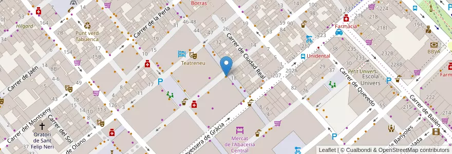 Mapa de ubicacion de Bar l'Amistat en Spanien, Katalonien, Barcelona, Barcelonès, Barcelona.