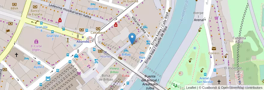 Mapa de ubicacion de Bar Lar en España, Euskadi, Bizkaia, Bilboaldea, Bilbao.