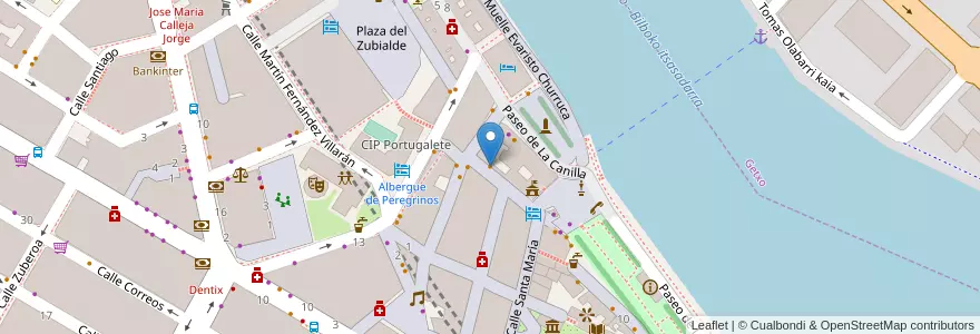 Mapa de ubicacion de Bar Larrun en 스페인, Euskadi, Bizkaia, Bilboaldea, Portugalete.