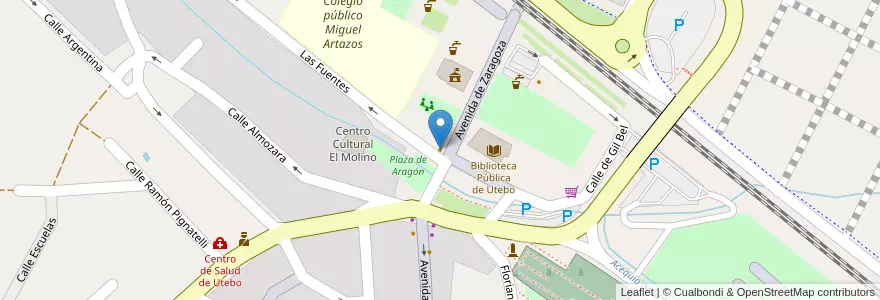 Mapa de ubicacion de Bar Las Fuentes en Spain, Aragon, Zaragoza, Zaragoza, Utebo.