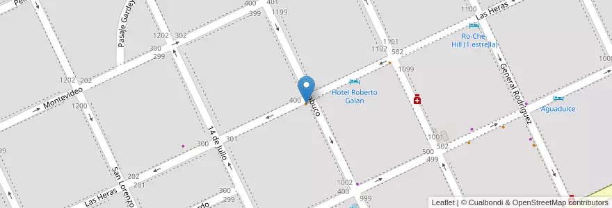 Mapa de ubicacion de Bar Las Heras en Argentinië, Buenos Aires, Partido De Tandil, Tandil.
