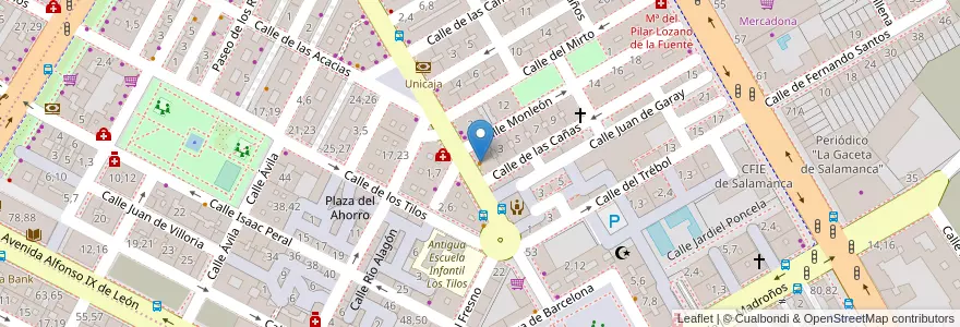 Mapa de ubicacion de Bar Las Rejas en España, Castilla Y León, Salamanca, Campo De Salamanca, Salamanca.