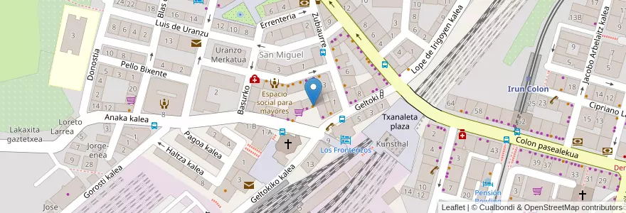 Mapa de ubicacion de Bar Las Ruedas en España, Euskadi, Gipuzkoa, Bidasoa Beherea / Bajo Bidasoa, Irun.
