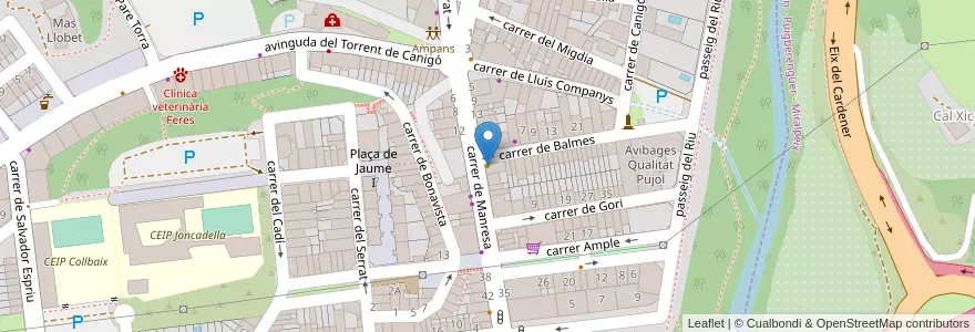 Mapa de ubicacion de Bar Latino en İspanya, Catalunya, Barcelona, Bages.