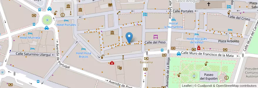 Mapa de ubicacion de Bar Laurus en España, La Rioja, La Rioja, Logroño.