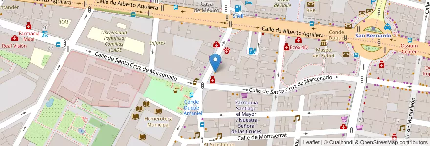Mapa de ubicacion de Bar Leiner en 西班牙, Comunidad De Madrid, Comunidad De Madrid, Área Metropolitana De Madrid Y Corredor Del Henares, Madrid.