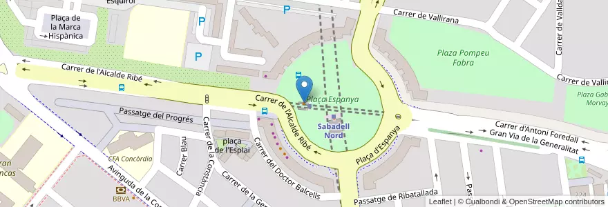 Mapa de ubicacion de Bar l'Estació en Espagne, Catalogne, Barcelone, Vallais-Occidental, Sabadell.