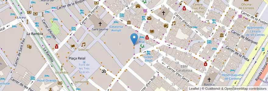 Mapa de ubicacion de Bar Lisa en Spain, Catalonia, Barcelona, Barcelonès, Barcelona.