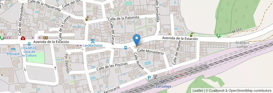 Mapa de ubicacion de Bar Los Álamos en 西班牙, Comunidad De Madrid, Comunidad De Madrid, Sierra Oeste, Zarzalejo.