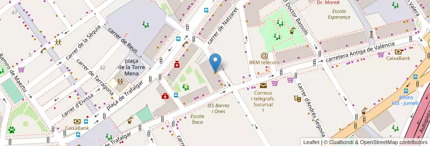 Mapa de ubicacion de Bar Los Amigos en إسبانيا, كتالونيا, برشلونة, بارسلونس, Badalona.