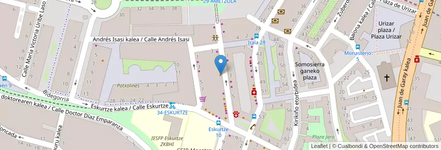 Mapa de ubicacion de Bar los Amigos en Испания, Страна Басков, Bizkaia, Bilboaldea, Бильбао.